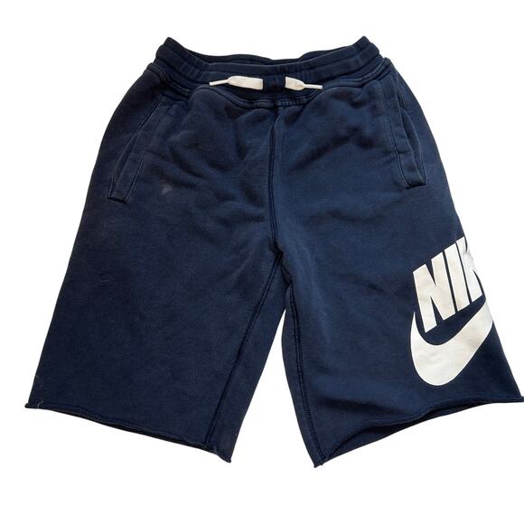 Nike Other - Nike Youth Fleece Sweat Shorts Navy Blue 8-9Y